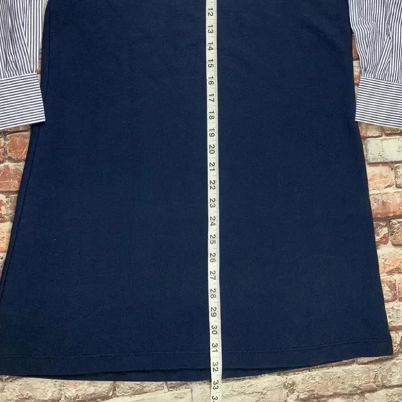 Free Assembly Smocked Navy Mini Dress with Square Shoulders Size S - Picture 3 of 10